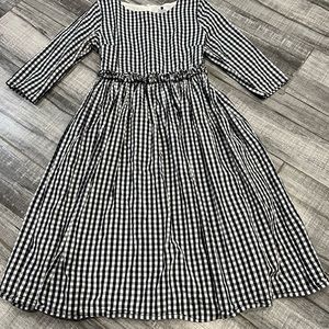 Navy blue and white square dress